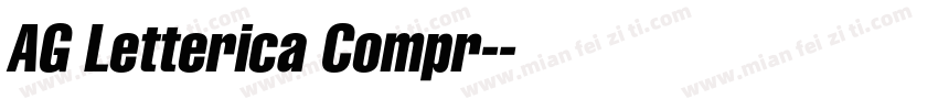 AG Letterica Compr-字体转换